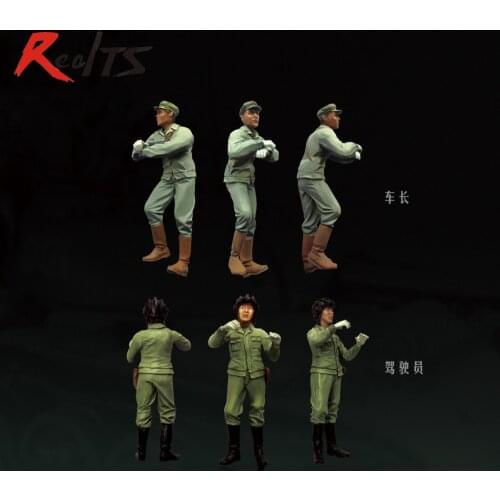RealTS Resin soldier 1/35 chinese tank crew fight in Vietnam war of self-defensive counterattack 2 figures