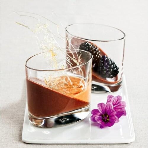 Upscale Hotel Fancy Restaurant Tableware Oval Pudding Glass Tumbler Elliptical Milkshake Mug Dessert Cup Ice Cream Salad Bowl