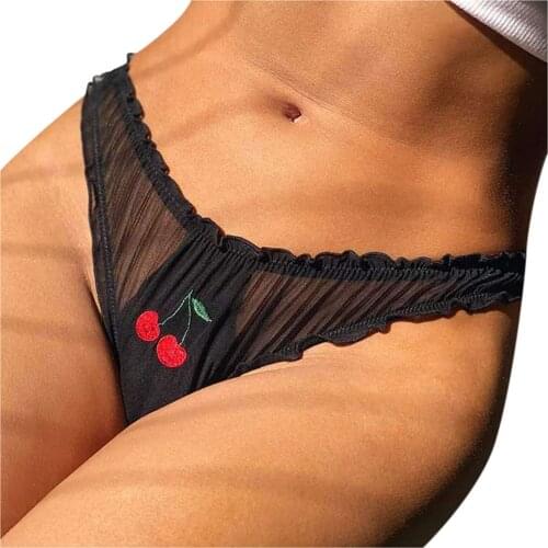 Women Panties Sexy Lingerie Lace See Through Underwear Low-waist Briefs G-String Thong Female Sex Costumes Erotic Underpant