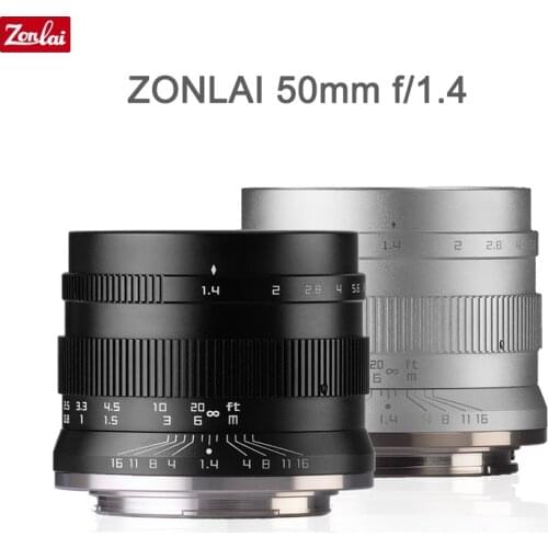 Zonlai 50mm F1.4 Manual Prime Lens for Fuji for Sony E-mount for Micro 4/3 a6400 X-T3 X-T4 XS-10 X-E3 X-A2 Mirrorless Camera