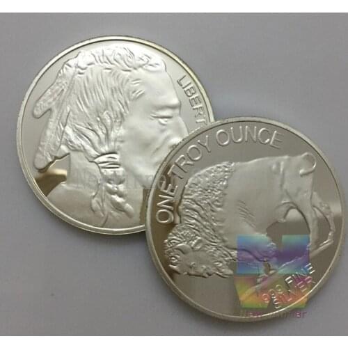 2015 Indian BU 1 oz .999 Silver USA MADE AMERICAN Buffalo replica COIN