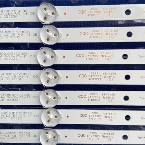 5 sets=45 pcs LED Backlight strip 6 lamp for Philip s 49"TV 49PUF6050 49PFL3445 K49H LE49D88UD K490WD7 4708-K490WD-A2213K01