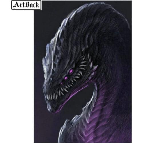 5d diy diamond painting dragon picture for decorative painting animal full square drill 3d round diamond embroidery
