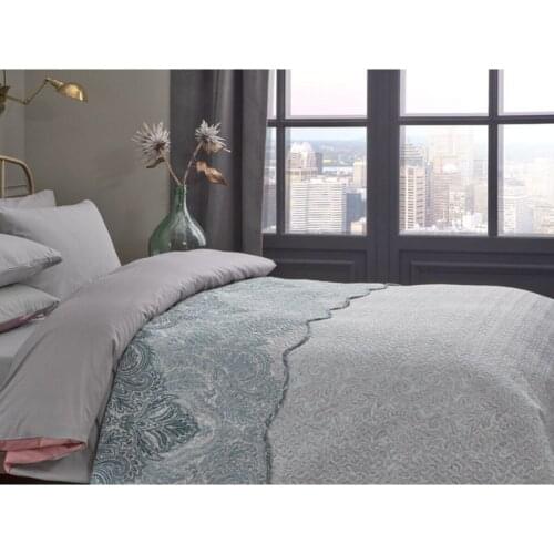 English Home Urban Damask Tek Kişilik çok güzel Çok Amaçlı yeni 2021 Yatak Örtüsü 160x220 Cm Seledon 10025925-1