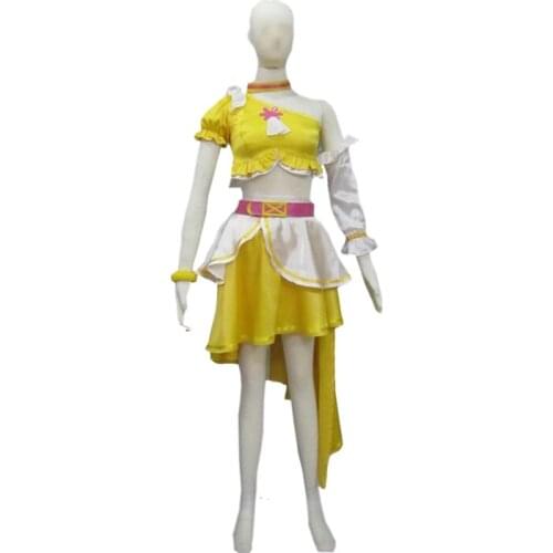 Anime Love Live Music start Koizumi Hanayo Dress Cosplay Costume Yellow Playing Clothes Halloween Costumes For Women Kid