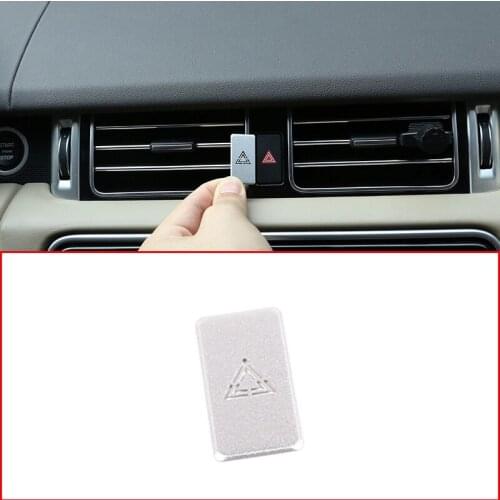 Car AC Center Double Flashing Emergency Light Button Sticker For LR Discovery Sport 5 LR5 Range Rover Sport Vogue Evoque Velar