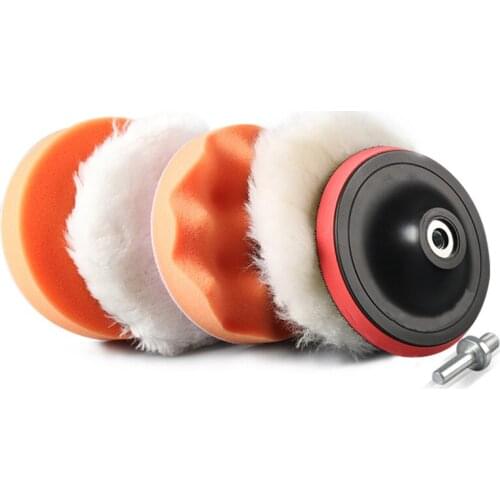 Car beauty polishing disc Self-adhesive wool wheel Ball of wool Flat sponge wheel Wave sponge dish 6 inches 7 inches