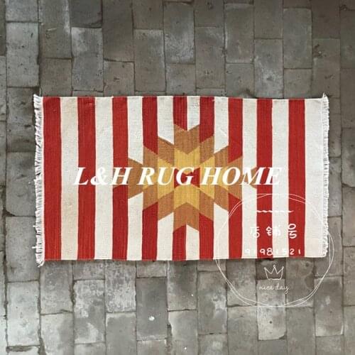 Free shipping 600x1100mm kilim carpets hand knotted woolen carpets Pakistan Turkish style kilim wool rug Natural color kilim rug