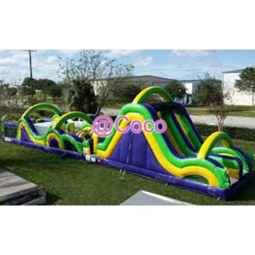 Free ship to sea port,kids Adult challenge inflatable obstacle course,inflatable interactive game bouncer slide