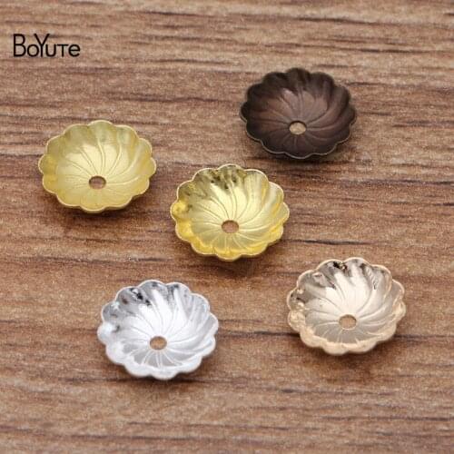 BoYuTe (500 Pieces/Lot) 10MM Metal Brass Flower Bead Caps Diy Hand Made Materials for Jewelry Making