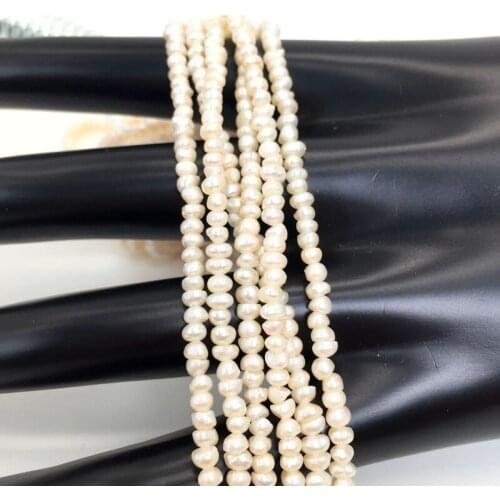 Natural Freshwater Pearl Beaded High Quality Rice Shape Punch Loose Beads for Make Jewelry DIY Bracelet Necklace Accessories