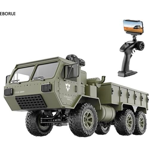 EBORUI 2.4GHz FY004AW US Army Military Truck 1:16 High Speed 15km/h Remote Control 6WD RC Truck Off-Road RTR Gift for Children