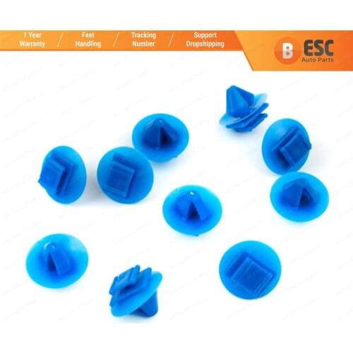 10 Pieces Side Moulding Blue Clip Bumper Bonnet Air Intake Covering for Citroën Peugeot 8565.40 Renault 7701049270