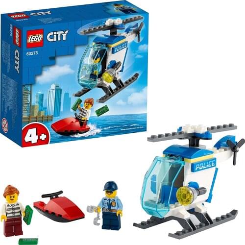 LEGO City Police Helicopter Toy Helicopter Building Set for Kids 60275 (51 Pieces)