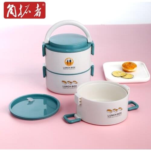 Microwave Lunch Box Ceramic Adult Korean Insulation Barrel Split Taper De Comida Storage Container With Insulation Bag ED50TH