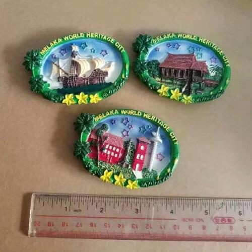 3pcs/Set Bandar Melaka fridge magnets