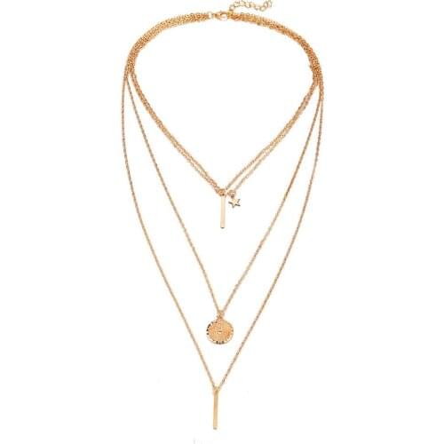 Chunky Choker emo Necklaces For Women Gold Link Chain Multi Layer Necklace Hiphop Punk Jewelry Accessories