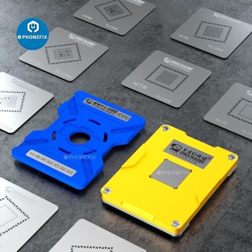 Mechanic iCPU BGA Reballing Stencil Platform for iPhone A8/A9/A10/A11/A12/A13/A14 CPU Solder Tin Steel Mesh Positioning Fixture