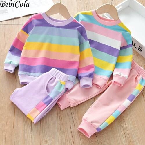 Spring Autumn Fashion Girls Outfits Baby Girl Clothing Set 2Pcs Age 2-6 Children Clothing Casual Sports Shool Kids Girls Suits