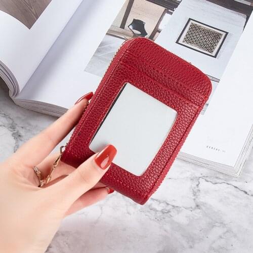Trendy Women PU Leather Coin Purse Anti-degaussing Driver License Clips Small Vintage Card Holder for Ladies carteras para mujer