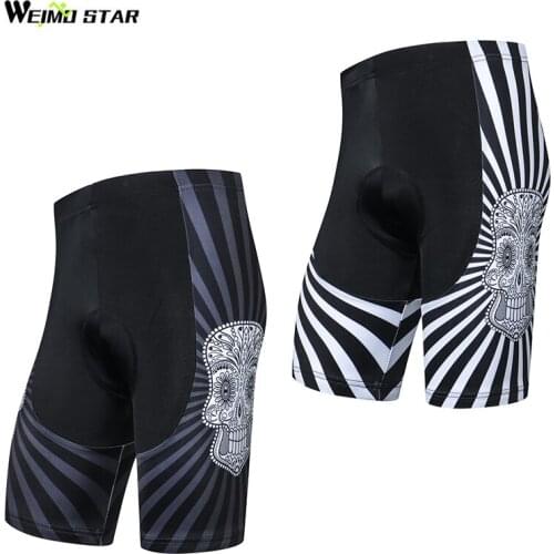 2018 New Arrival Skull Weimostar men cycling shorts with pad bike shorts ciclismo mtb shorts bike shorts Quick-Dry
