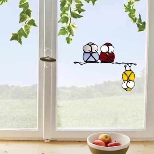 1pcs 3D Wall Stickers Three Little Birds Wall Stickers No Trace Wallpaper For Kids Rooms Home Wall Decor Fridge Stickers Decor