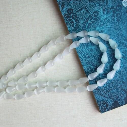 About 8x13mm water drop cats eye glass beads,1.2mm hole in size,30 pieces per lot,wholesale price