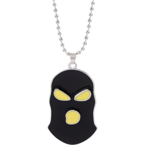 Europe and the United States Trade Hip Hop Anti-terrorism Headgear Necklace fashion personality pendant Necklace Bead Chains Hot