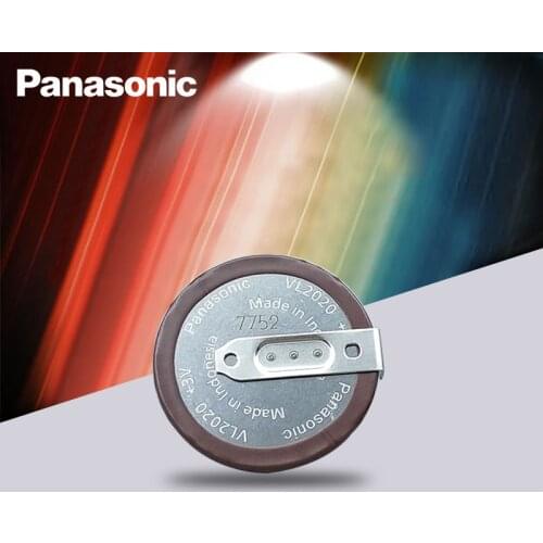 Panasonic Original VL2020 3V 20mAh coin type rechargeable 90 degrees fillet lithium button cell battery