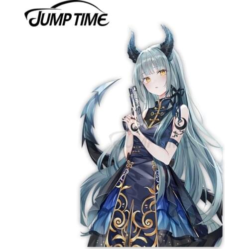 Jump Time 13cm x 6.3cm Car Sticker Cool Anime Girls Decals Sexy Windshield Motorcycle Surfboard Waterproof Vinyl Car Decor