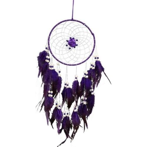 Handmade Dream Catcher Net with Feathers Wall Hanging Dreamcatcher Craft Gift Christmas Decoration for Home 70cm