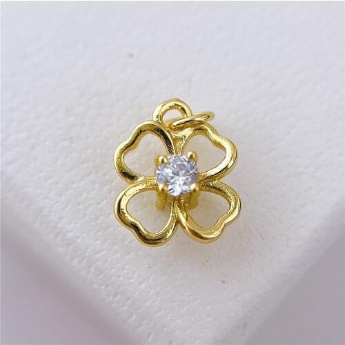 1PCS real 18K Gold plated jewelry accessories charms pendants DIY bracelet necklace making jewelry findings