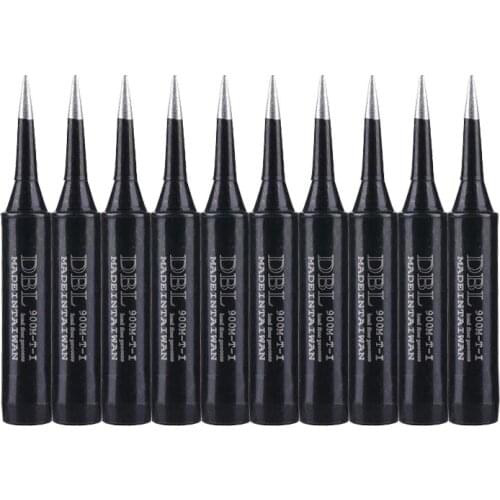 10pcs/lot Soldering Iron Tips Black Metal 900M-T-I Lead-free Welding Sting Solder Head BGA Rework Tools Accessories
