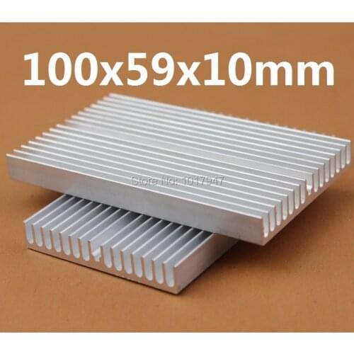 10 Pieces lot 100x59x10mm Aluminum Heatsink For LED IC Chip Heat Sink