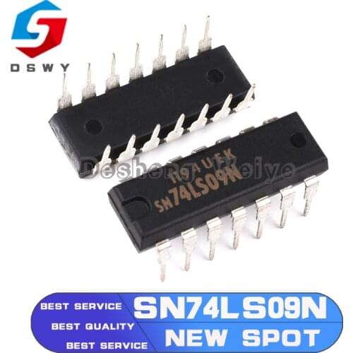 10Pcs SN74LS09N DIP-14 74LS09 DIP14 HD74LS09P DIP SN74LS09