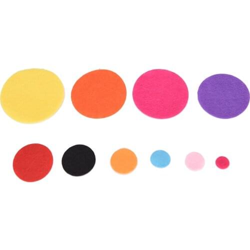 100Pcs/lot 10/15/20/25/30/40/45/50mm Circle Felt Pads Round Felt Fabric Pads Accessory Patches Fabric Flower Accessories