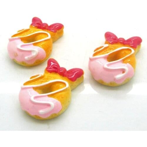 20Pcs Resin Pink Cake Decoration Crafts Flatback Cabochon Scrapbooking Fit Hair Clips Embellishments Beads Diy