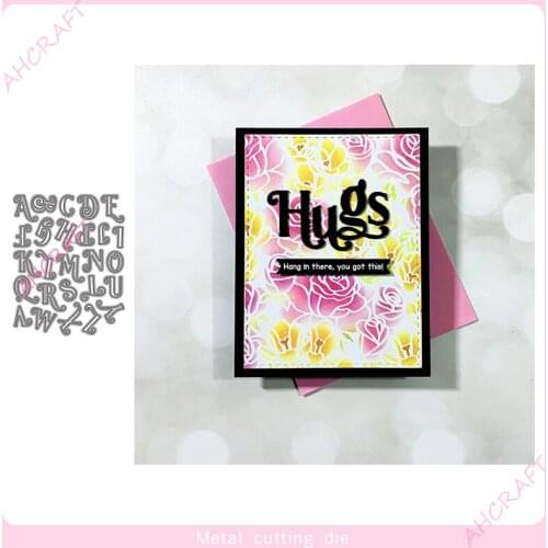26PC Uppercase letter Metal Cutting Dies for DIY Scrapbooking Photo Album Decorative Embossing PaperCard Crafts Die2021