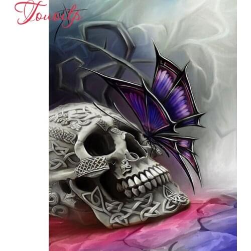 5D Diamond Painting Cross Stitch Skull&butterfly,Home Decor Michael portrait painting spuare&round Diamond Mosaic stickers,gift