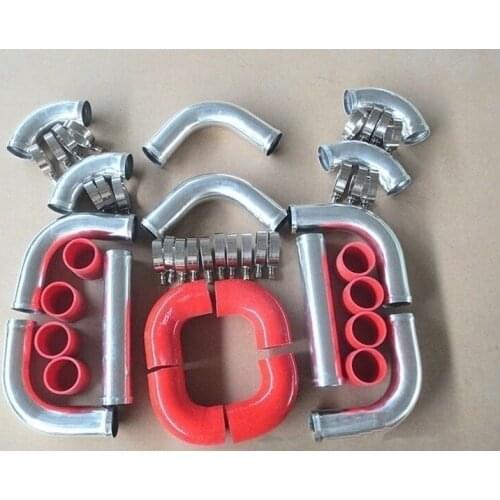 BRAND NEW UNIVERSAL TURBO BOOST INTERCOOLER PIPE KIT 2.25" 57MM Aluminum PIPING