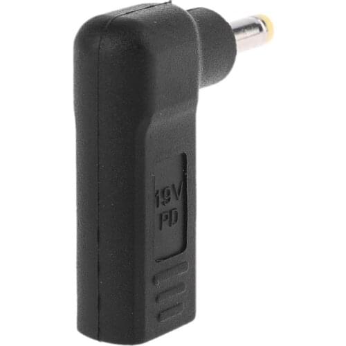 F19E USB Type C Plug DC Jack Power Adapter USB-C Female to 4.0x1.7mm Male Converter for Le-novo Laptop