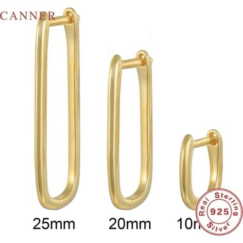 CANNER 3Pcs/Set 925 Sterling Silver Earrings For Women U-Shape Earrings Dangle Ear Piercing Pendientes Mom Gift 2021 Trend