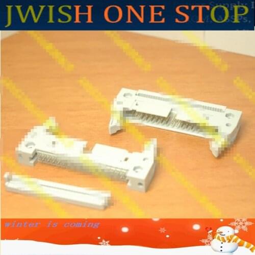 BLCAK GREY FC+DC2 2.54MM IDC crimping head box header 2.54mm fc dc2 10p 14p 16p 20p 26p 30p 34p 40p 50p 60p 64p