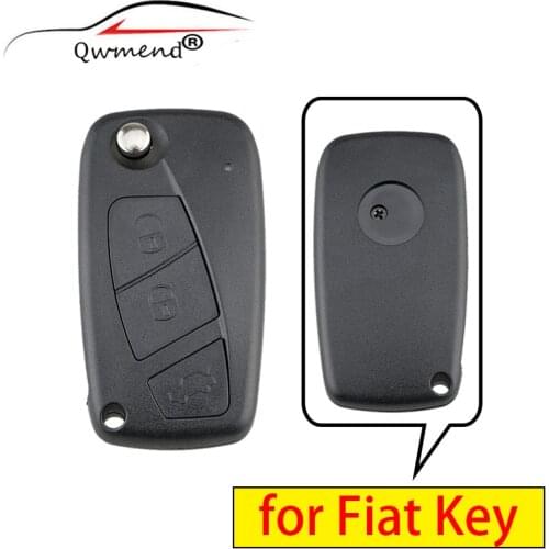 Remote Car Key Fob Case 3 Buttons for Fiat 500 Panda Idea Punto Stilo Ducato Replacement Flip Floding Smart Car Key Shell Cover