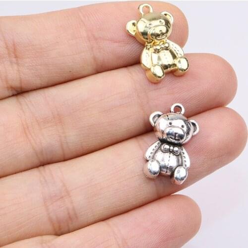 Eruifa 20pcs 15*12m Zinc Alloy Polished Lovely Animal Charms Wholesales Necklace,Earring Bracelet Jewelry DIY Handmade 2 Color