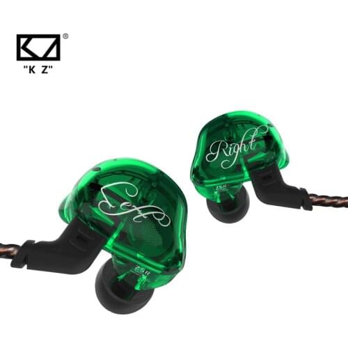 KZ ZSR Hybrid Headphones 1DD+2BA Six Drivers In Ear Earphone Armature And Dynamic HIFI Bass With Replaced Cable HIFI Earbuds
