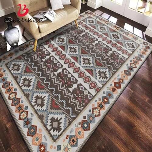Bubble Kiss Bohemian Style Carpets For Living Room Retro Geometric Pattern Rug Home Decor Floor Mat Girl Room Non-Slip Area Rugs