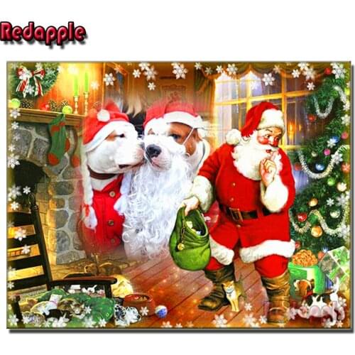 Cute Santa Claus 5D DIY Diamond Painting Full Drill Square Embroidery Mosaic funny Picture of Rhinestones Christmas Gift Decor