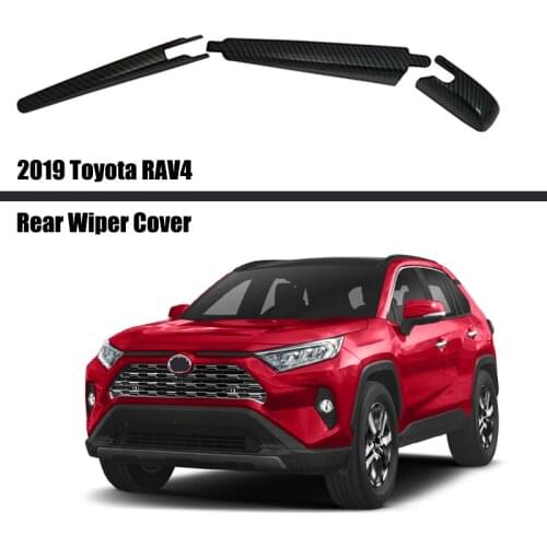 For Toyota RAV4 2019 2020 2021 Rear Window Windshield Wiper Cover Trim Chrome Rain Visor Strips Exterior Decoration Accessories