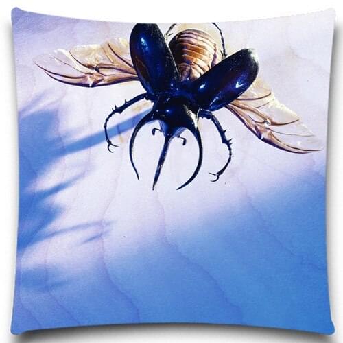 Insect Bee Beetle Cotton Polyester Square Cushion Cover 9 Styles 16 18 19 inches Creative Gift for car sofa home